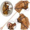 Plyšový koník Hobby Horse se zvuky cvalu a řehtání + pohyblivá tlama světle hnědý