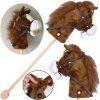 Plyšový koník Hobby Horse se zvuky cvalu a řehtání + pohyblivá tlama tmavě hnědý