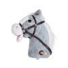 Plyšový koník Hobby Horse se zvuky cvalu a řehtání + pohyblivá tlama šedý