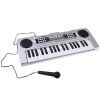 Hudební nástroj Varhany mini KEYBOARD 37 kláves + mikrofon STŘÍBRNÝ 2