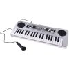 Hudební nástroj Varhany mini KEYBOARD 37 kláves + mikrofon STŘÍBRNÝ 8