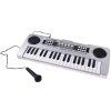 Hudební nástroj Varhany mini KEYBOARD 37 kláves + mikrofon STŘÍBRNÝ