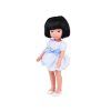 Panenka Lovely Girl 33 cm černé krátké vlasy bílé šaty 4