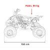 Dětská benzínová čtyřkolka DESERT STORM LIFT 49 ccm Modrá 27
