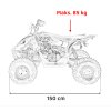 Dětská benzínová čtyřkolka DESERT STORM LIFT 49 ccm Modrá
