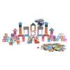 Dřevěná stavebnice Hrad s rytíři pro děti 3+ Dřevěné figurky + Sorter tvarů + Puzzle podložka + Hra Člověče nezlob se
