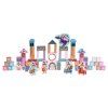 Dřevěná stavebnice Hrad s rytíři pro děti 3+ Dřevěné figurky + Sorter tvarů + Puzzle podložka + Hra Člověče nezlob se