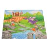 Dřevěná stavebnice Hrad s rytíři pro děti 3+ Dřevěné figurky + Sorter tvarů + Puzzle podložka + Hra Člověče nezlob se